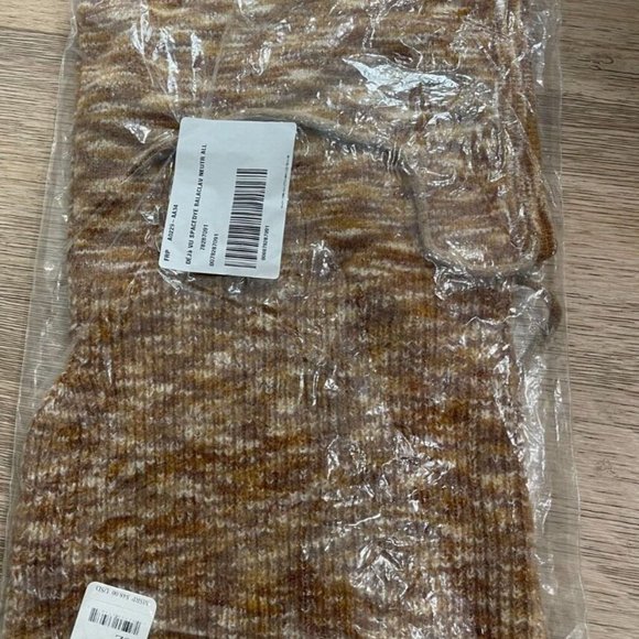 FREE PEOPLE Deja Vu Space Dye Balaclava in Neutral Mix Striped NEW NWT - Picture 8 of 9